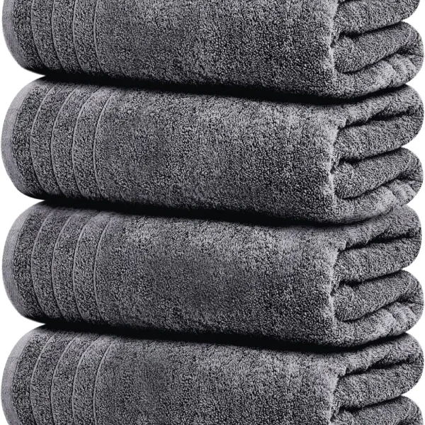 4 Pack Extra Large Bath Towels 30x60 Inch