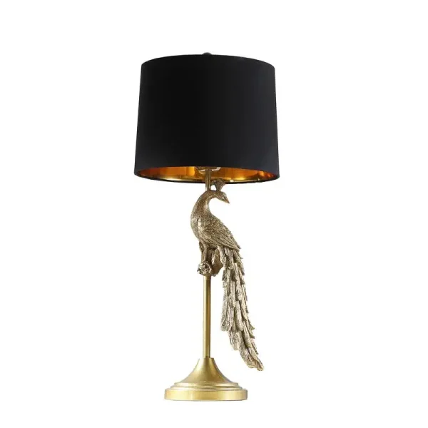 29" Modern Elegant Golden Peacock